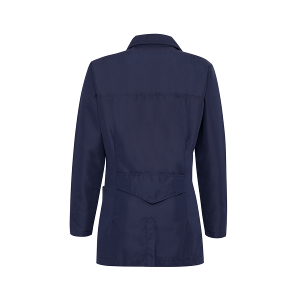 Navy Long Sleeve Industrial Coat For Women